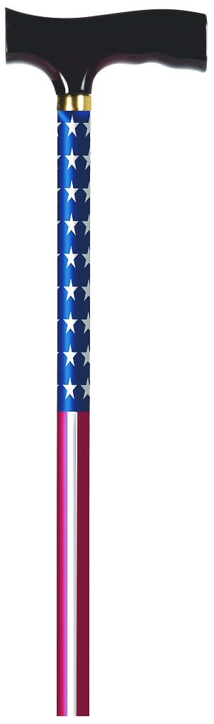 Carex USA Flag Derby Cane American Flag Cane Red White Blue Walking Cane Height Adjustable